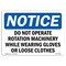 Signmission OSHA, Do Not Operate Rotating Machinery While, 14in X 10in Plastic, 14" W, 10" H, Landscap OS-NS-P-1014-L-11322 - alternate 1
